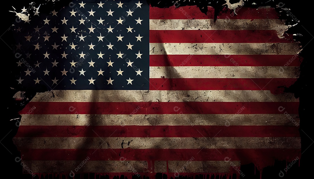 Dia Memorial da Bandeira Americana lembrando os soldados caídos em todo o mundo Dia da Independência, hora da revolução!