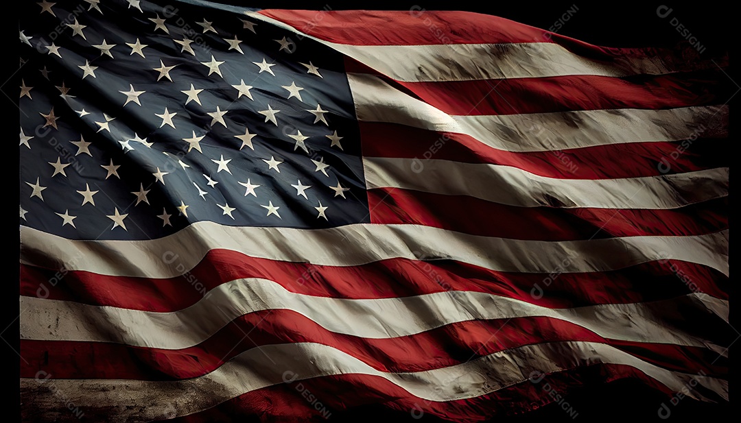 Dia Memorial da Bandeira Americana lembrando os soldados caídos em todo o mundo Dia da Independência, hora da revolução!