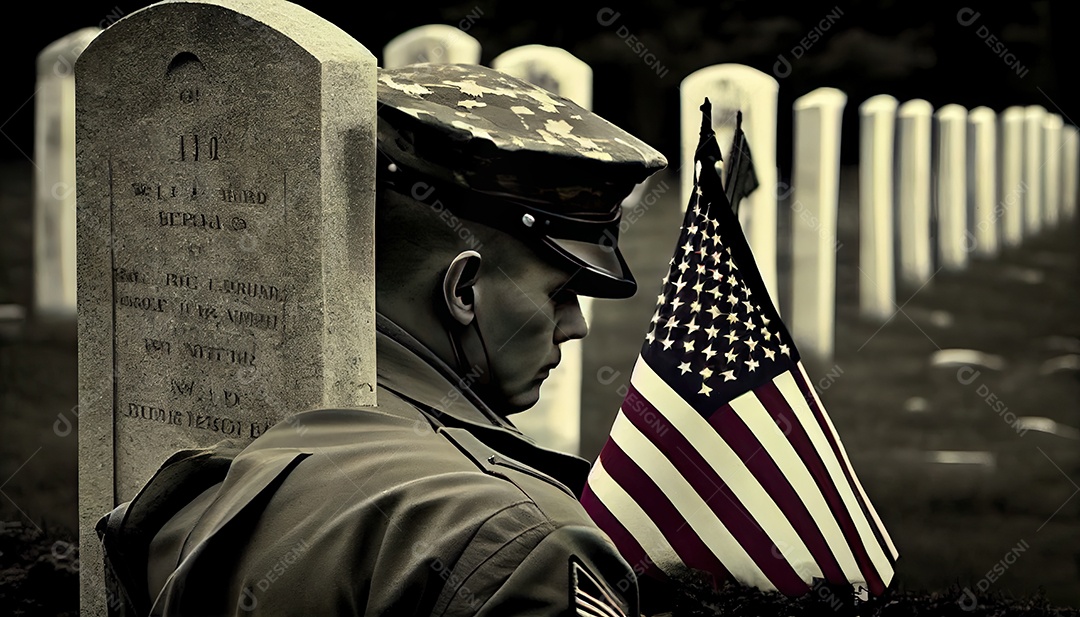 Memorial Dia lembrando os soldados caídos em todo o mundo