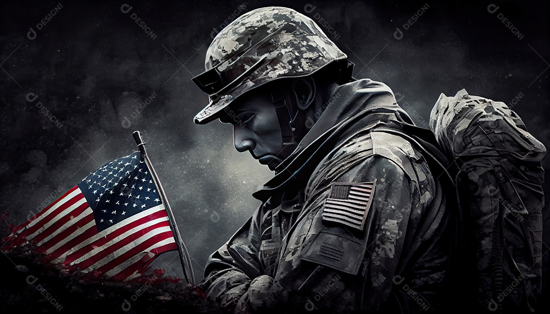 Memorial Dia lembrando os soldados caídos em todo o mundo