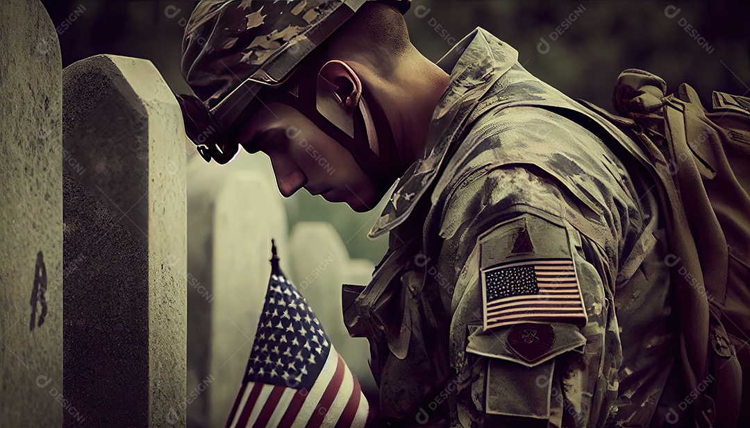 Memorial Dia lembrando os soldados caídos em todo o mundo