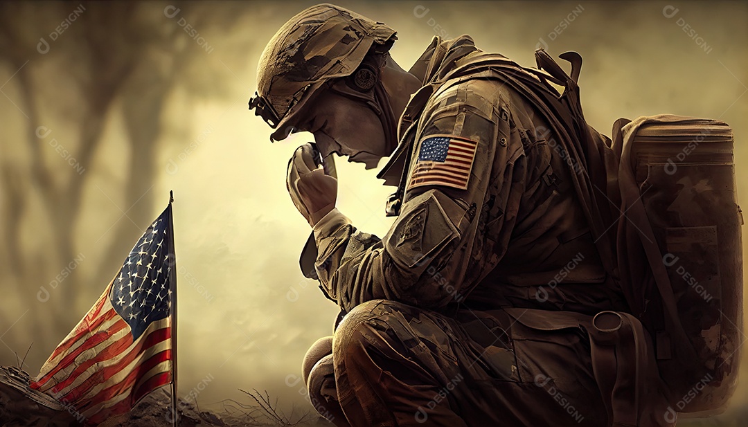 Memorial Dia lembrando os soldados caídos em todo o mundo