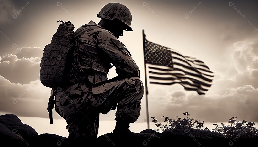 Memorial Dia lembrando os soldados caídos em todo o mundo