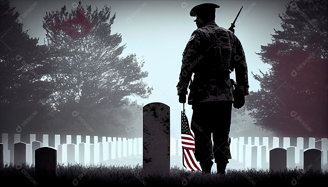 Memorial Dia lembrando os soldados caídos em todo o mundo