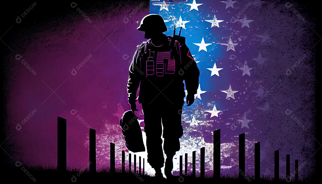 Memorial Dia lembrando os soldados caídos em todo o mundo