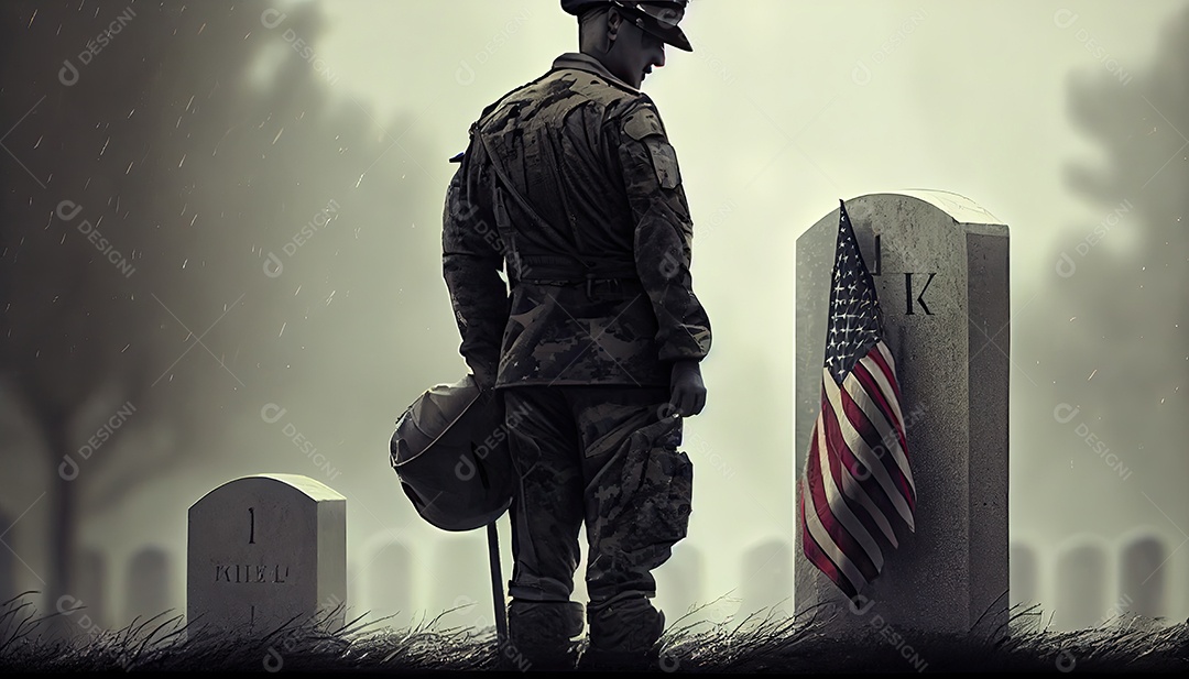 Memorial Dia lembrando os soldados caídos em todo o mundo