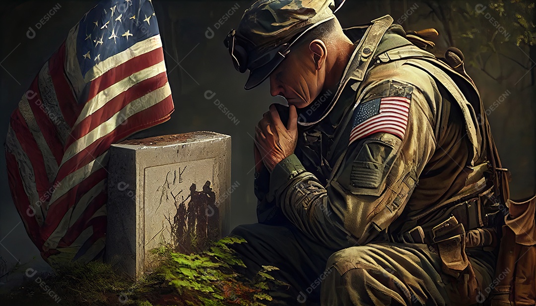 Memorial Dia lembrando os soldados caídos em todo o mundo