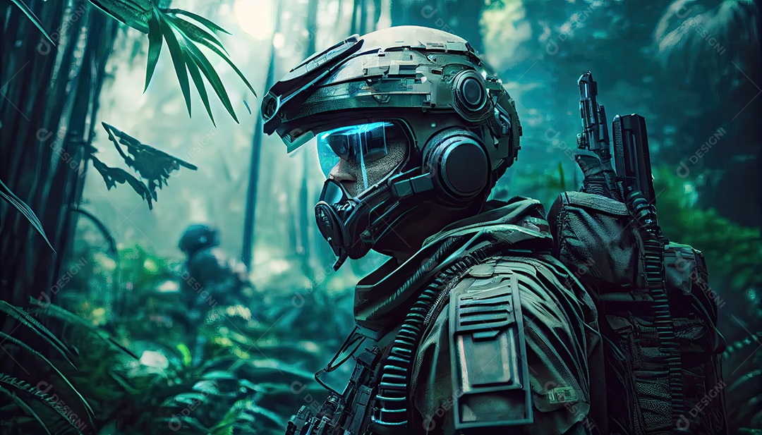 Empreiteiros de serviço de segurança privada a unidade especial de elite soldado de proteção total segurando rifle de assalto visando o alvo Dia Memorial lembrando os soldados caídos em todo o mundo