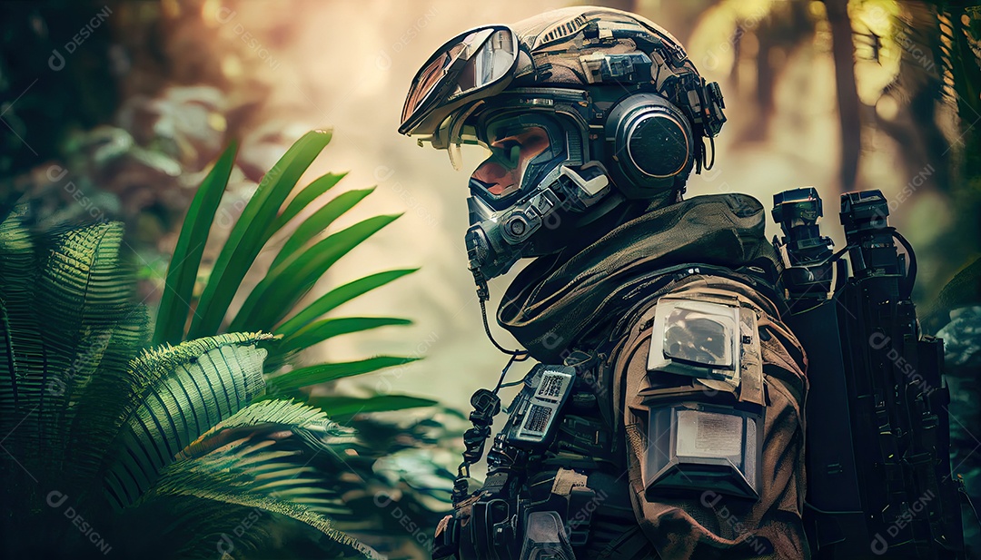 Empreiteiros de serviço de segurança privada a unidade especial de elite soldado de proteção total segurando rifle de assalto visando o alvo Dia Memorial lembrando os soldados caídos em todo o mundo