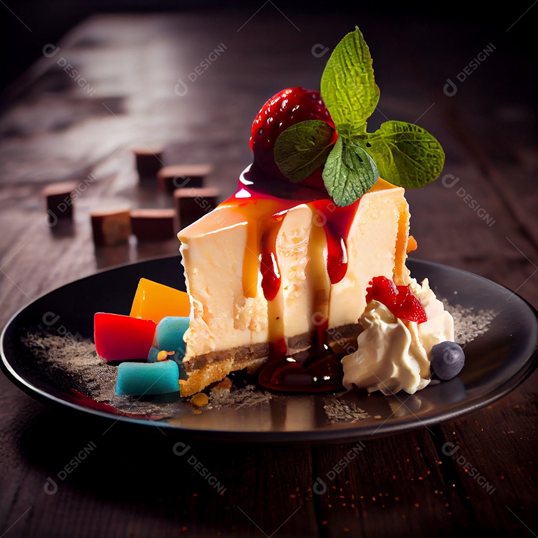 Deliciosa cheesecake de frutas vermelhas