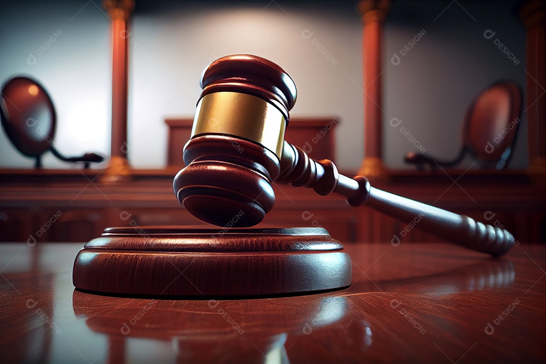 Ilustração de martelo de juiz