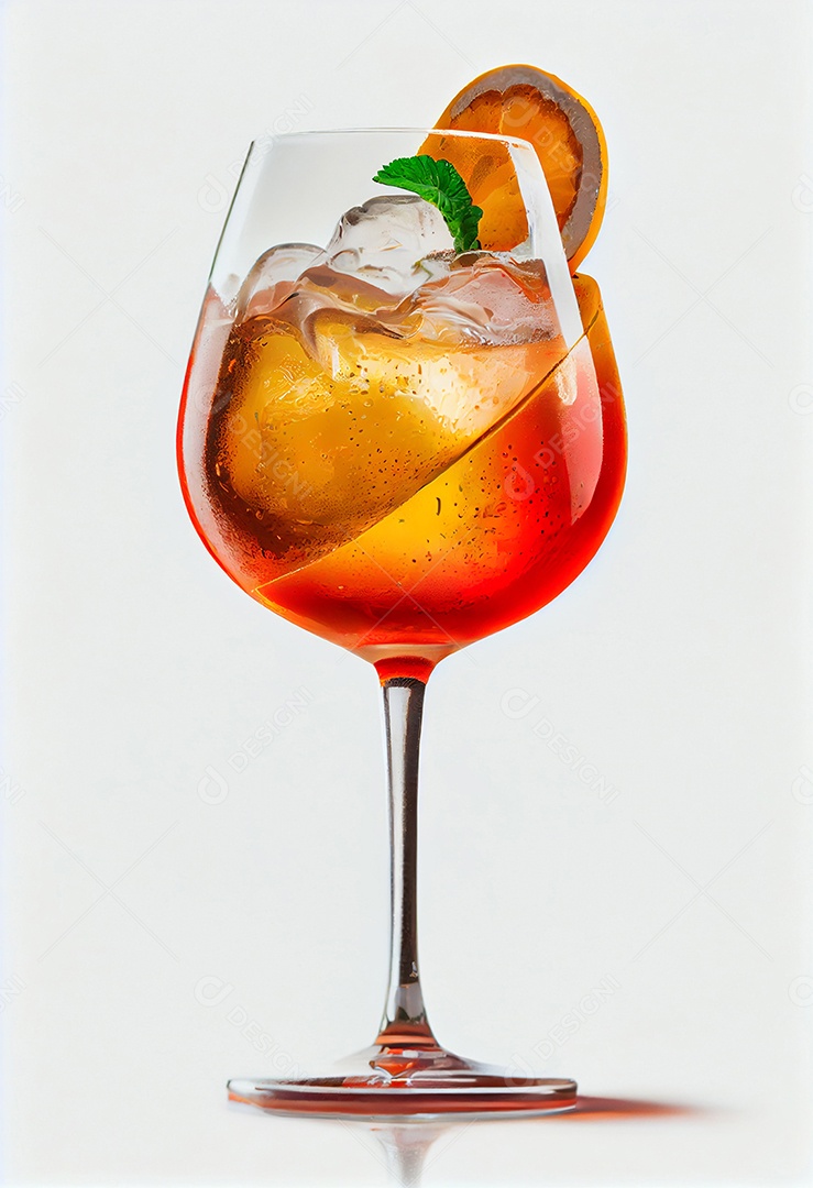 Taça de coquetel colorido