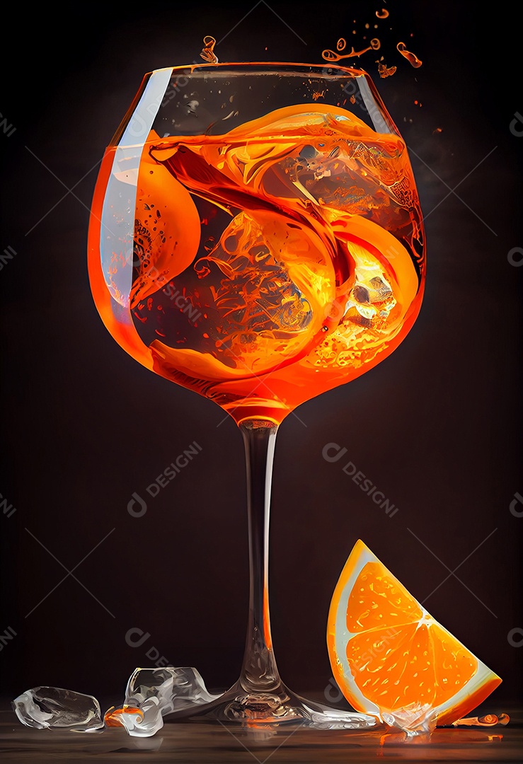 Taça de coquetéis colorido