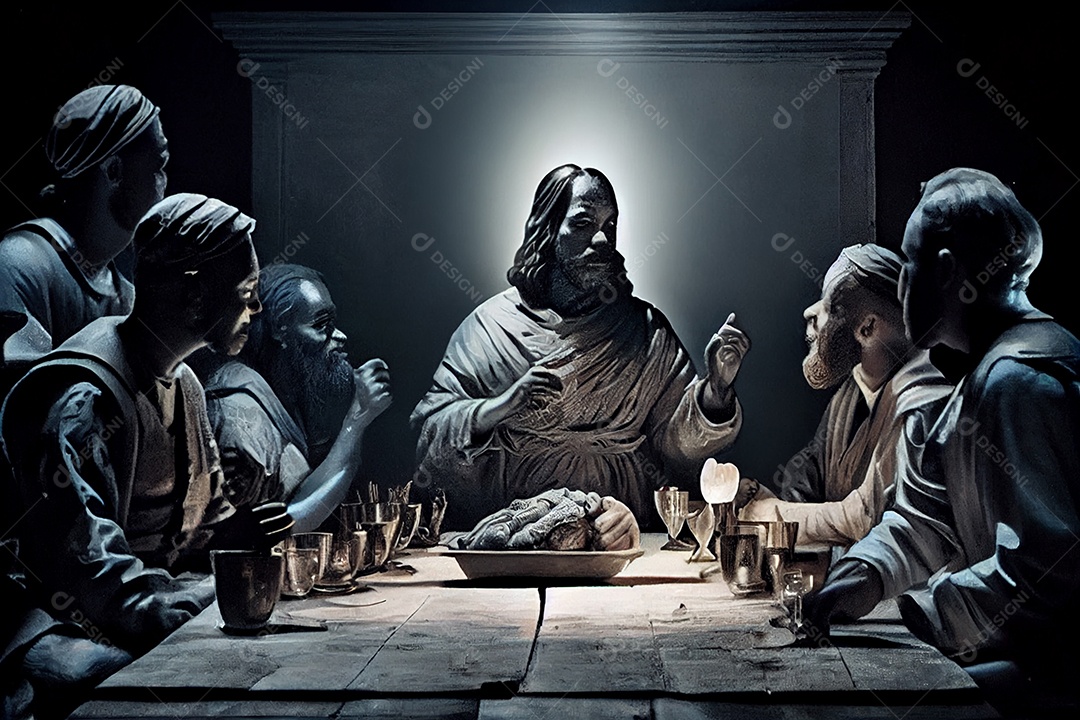 Ilustração última ceia de Jesus