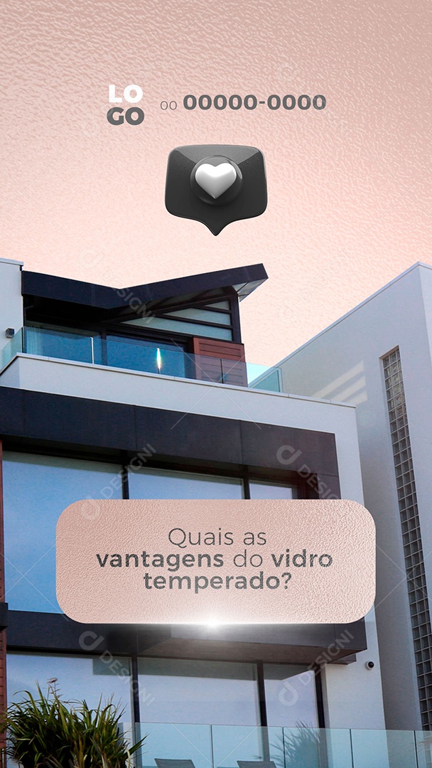 Quais as Vantagens do Vidro Temperado? Vidraçaria Story Social Media PSD Editável