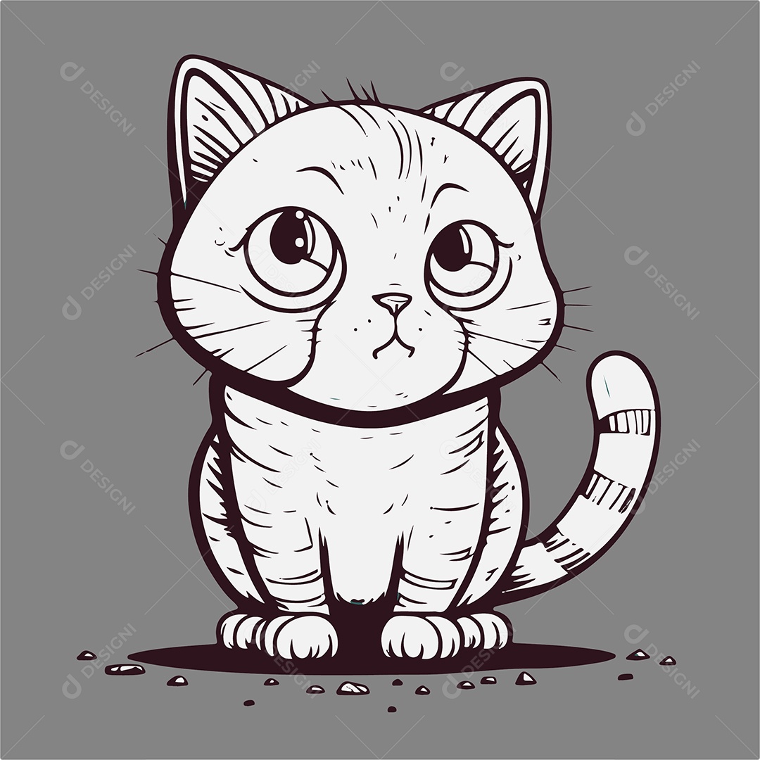 Ilustração de Gato Vetor EPS Editável