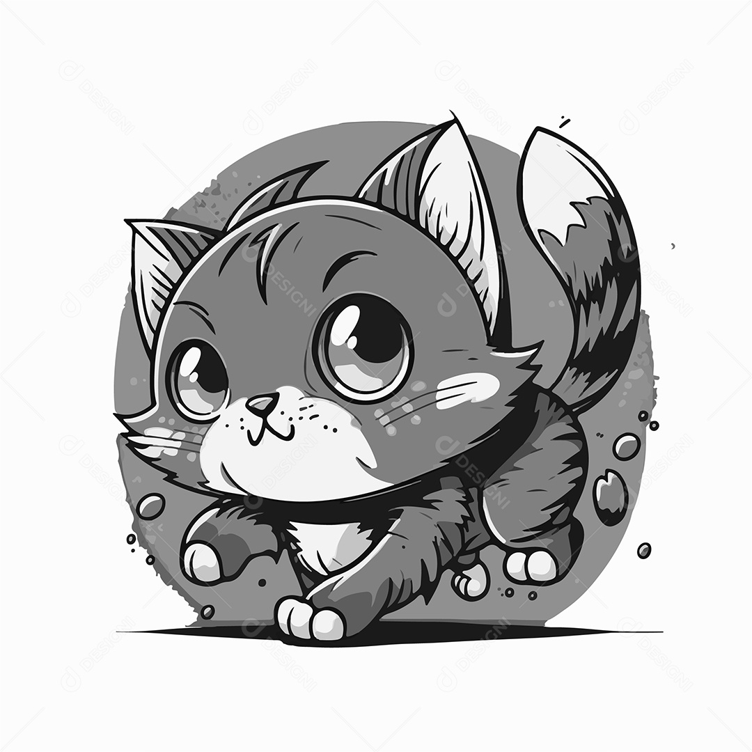 Ilustração de Gato Vetor EPS Editável