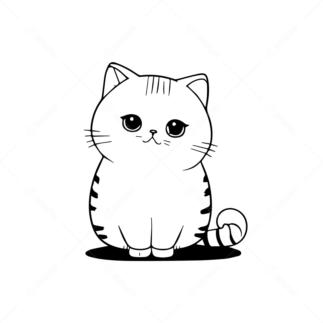 Ilustração de Gato Vetor EPS Editável