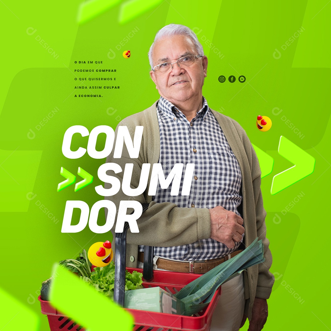 O Dia Em Que Podemos Comprar o Que Quisermos Dia Do Consumidor Social Media PSD Editável