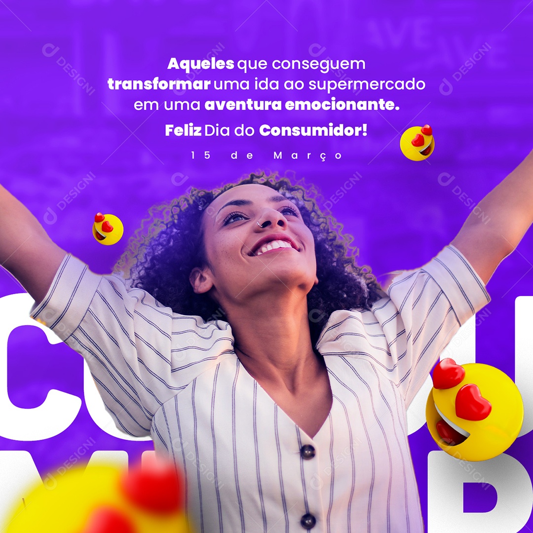 Aqueles Que Conseguem Transformar Uma Ida ao Supermercado Em Uma Aventura Dia Do Consumidor Social Media PSD Editável