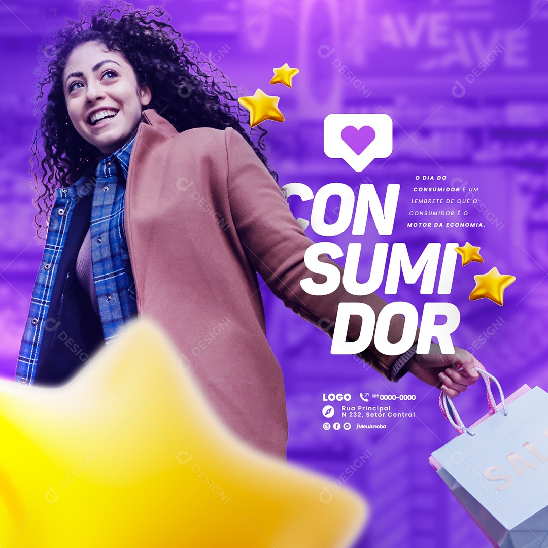 O Dia Do Consumidor é Um Lembrete de Que O Consumidor é o Motor da Economia Social Media PSD Editável