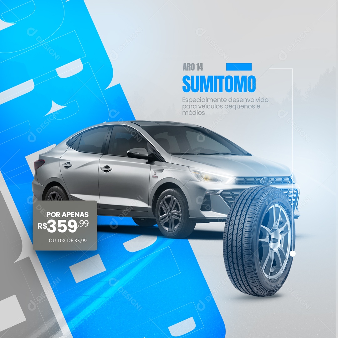 Loja de Pneus Social Media PSD Editável