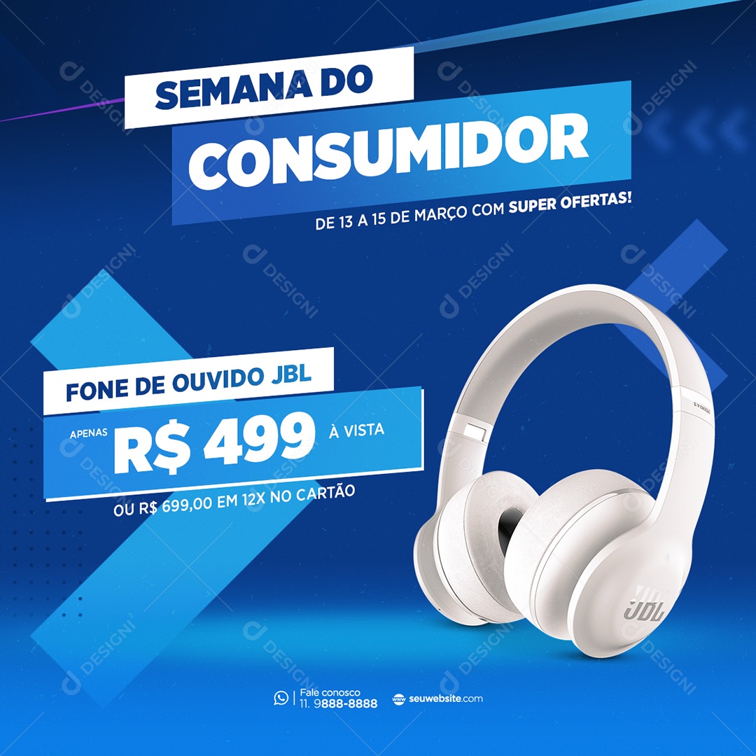 Semana do Consumidor Venha Conferir Social Media PSD Editável