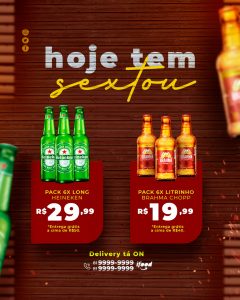 Hoje Tem Sextou Venha Conferir Social Media PSD Editável