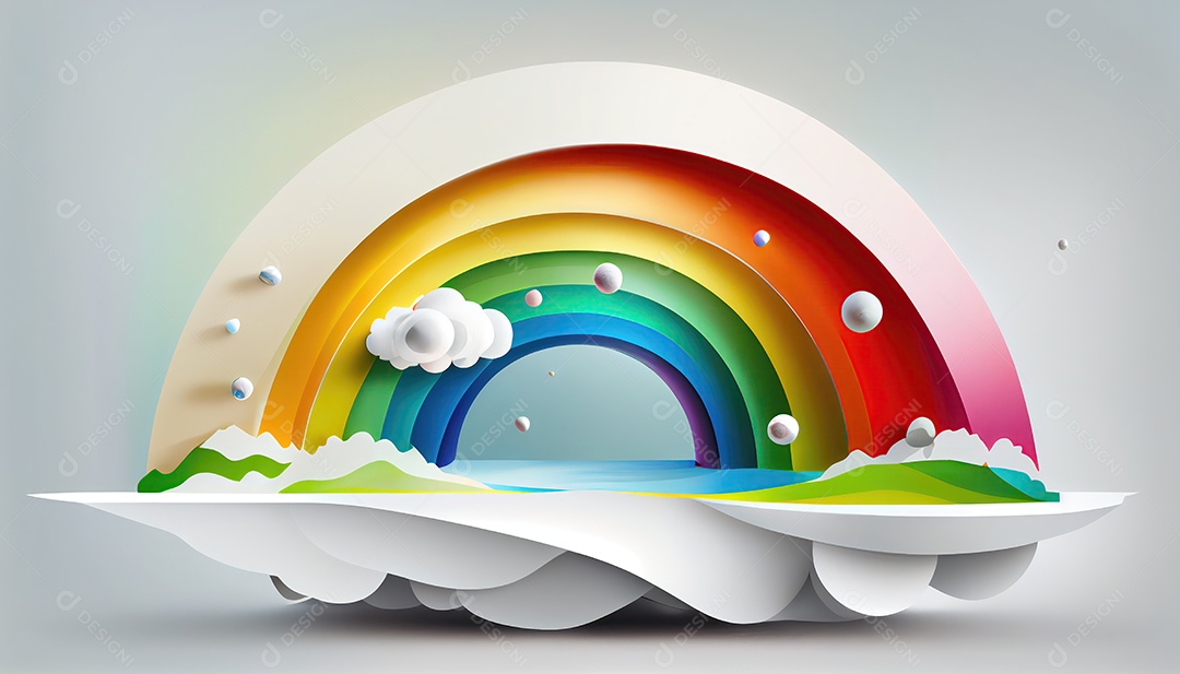 Junho, cena de fundo branco do arco-íris, mês e dia do orgulho, o amor conquista tudo