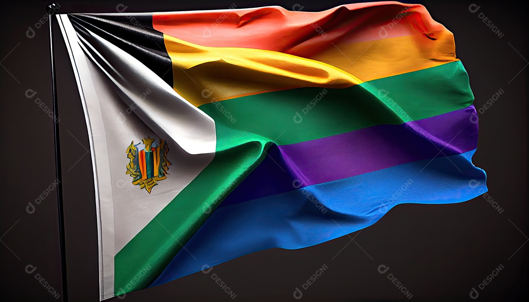 Bandeira do orgulho Coração do orgulho Mês e dia do orgulho o amor conquista