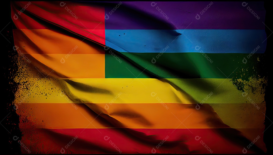 Bandeira do orgulho Coração do orgulho Mês e dia do orgulho o amor conquista