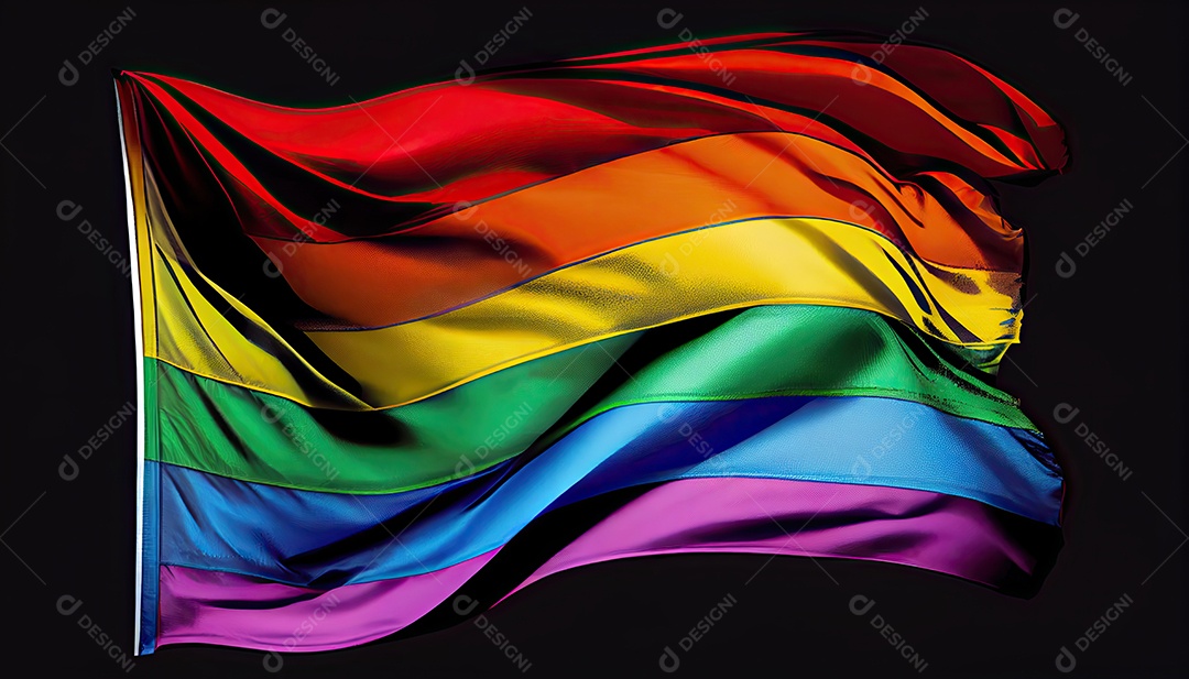 Bandeira do orgulho Coração do orgulho Mês e dia do orgulho o amor conquista