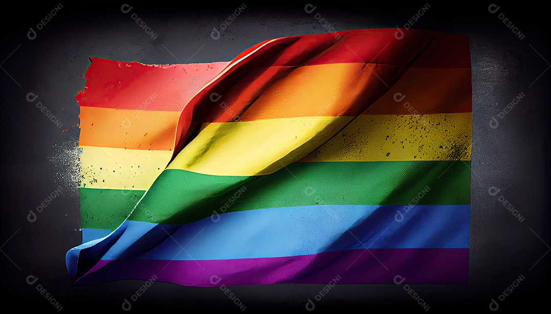 Bandeira do orgulho Coração do orgulho Mês e dia do orgulho o amor conquista