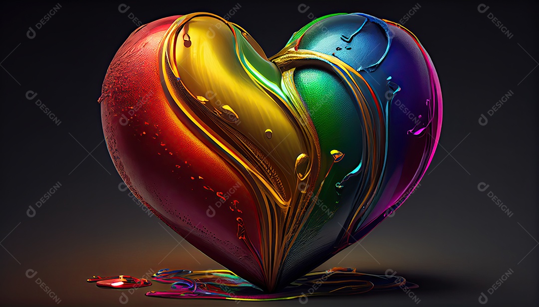 Orgulho Coração Orgulho Mês e Dia o amor conquista tudo