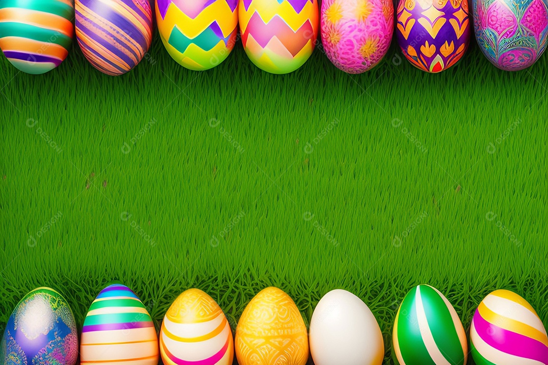 Background fundo de ovos de páscoa coloridos