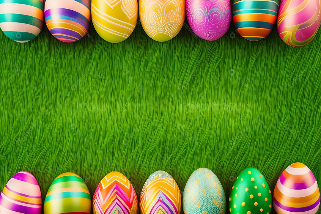 Background fundo de ovos de páscoa coloridos