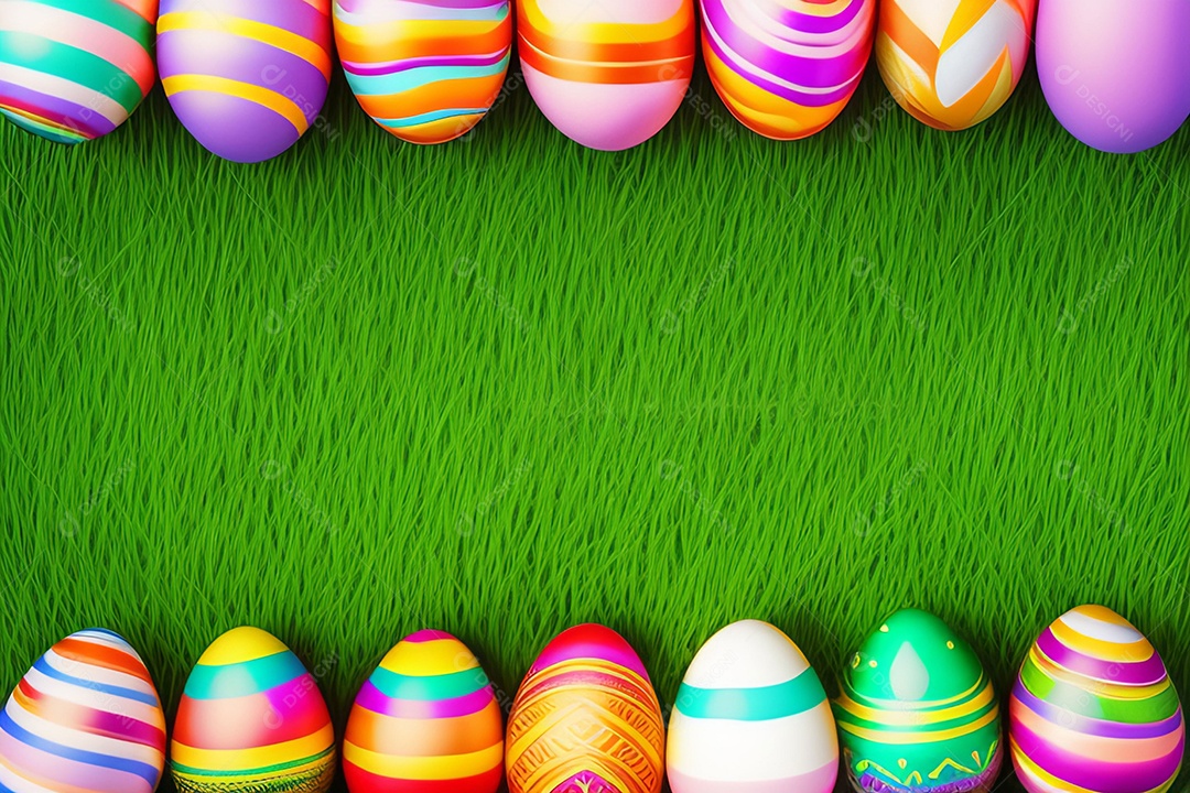 Background fundo de ovos de páscoa coloridos