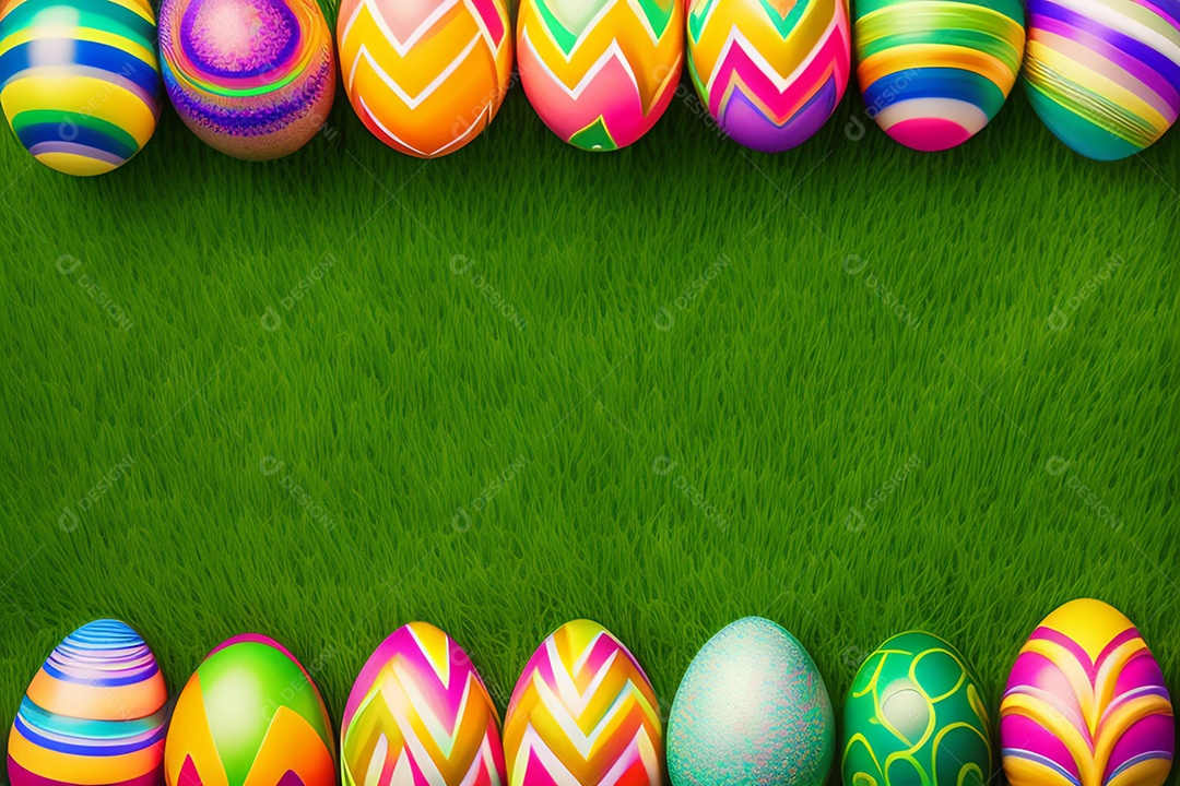 Background fundo de ovos de páscoa coloridos