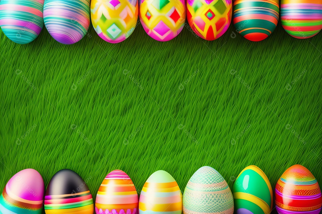 Background fundo de ovos de páscoa coloridos