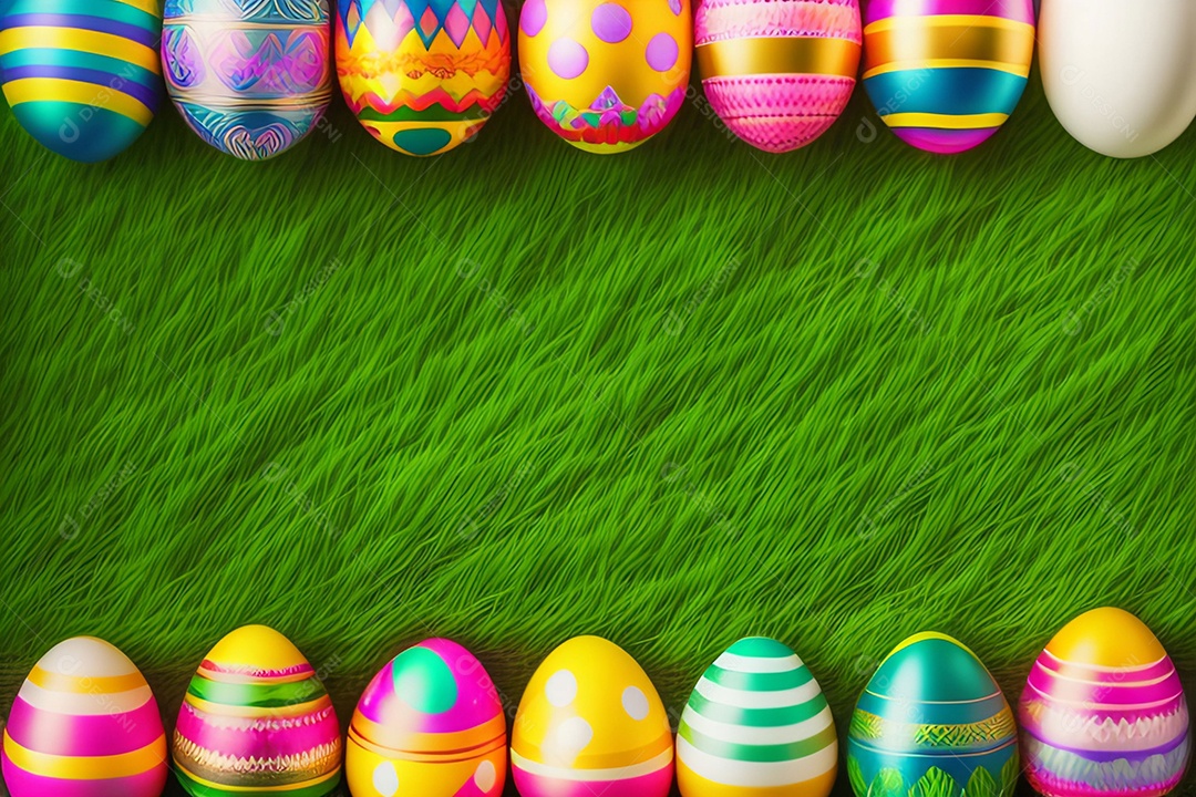 Background fundo de ovos de páscoa coloridos