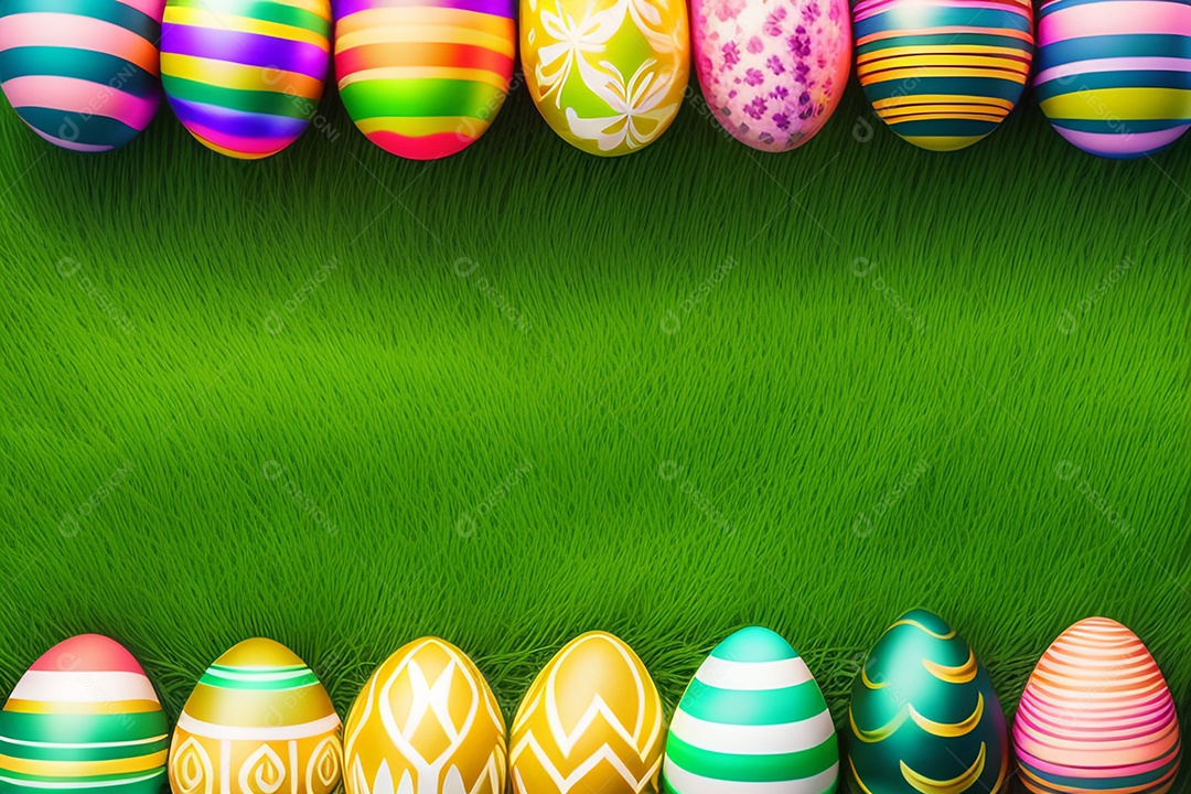 Background fundo de ovos de páscoa coloridos