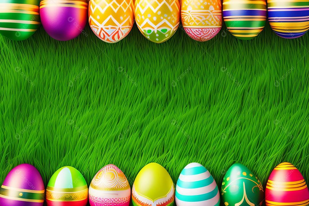 Background fundo de ovos de páscoa coloridos