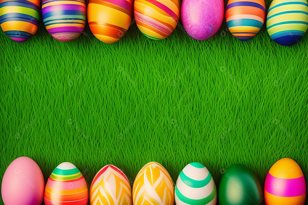 Background fundo de ovos de páscoa coloridos