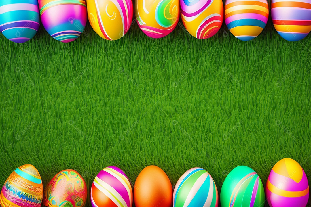 Background fundo de ovos de páscoa coloridos