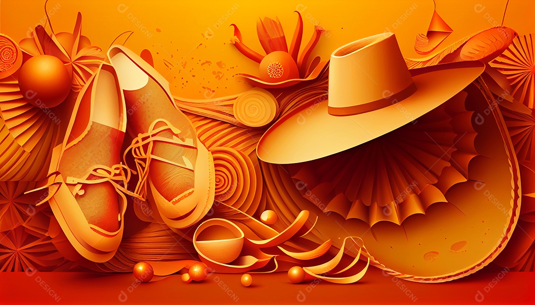 Ilustração de tradicional festa junina