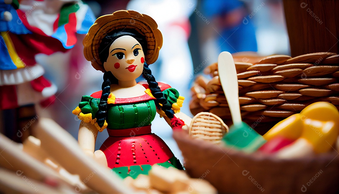 Ilustração de um festival de festa junina