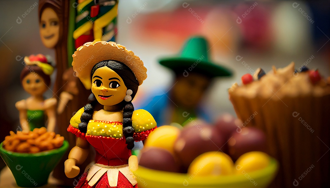 Ilustração de um festival