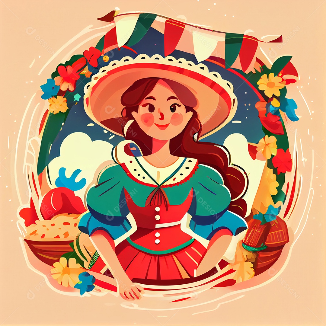 Ilustração para festa junina