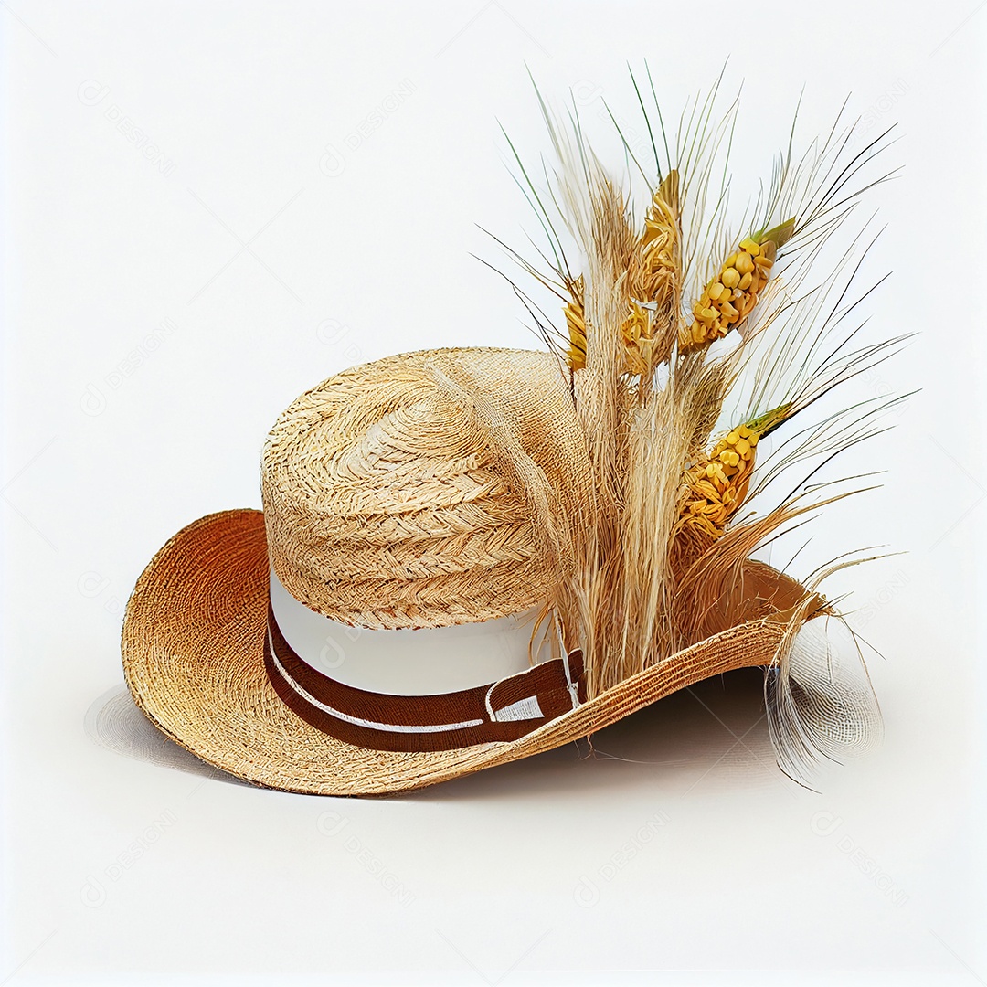 Ilustração chapéu de palha isolado