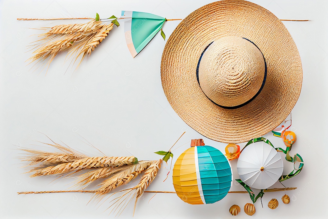 Ilustração chapéu de palha